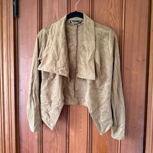 Romeo and Juliet Couture Faux Suede Tan Jacket Size Small